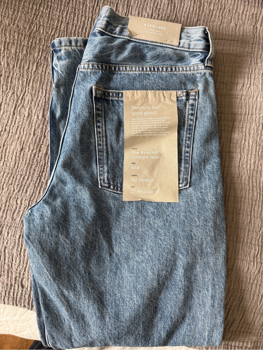 Everlane Relaxed Straight Jeans NWT